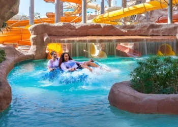 Women enjoying Ladies Day at Desert Falls Waterpark Qatar