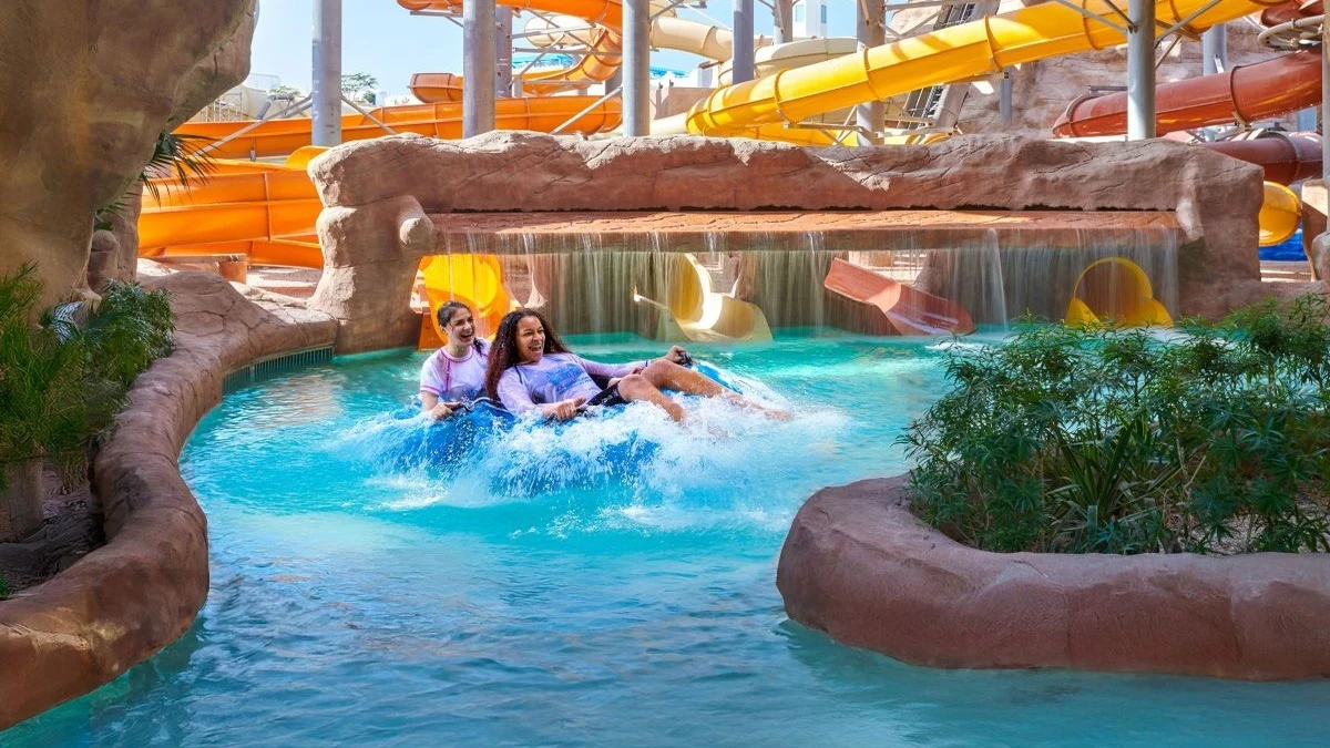 Women enjoying Ladies Day at Desert Falls Waterpark Qatar