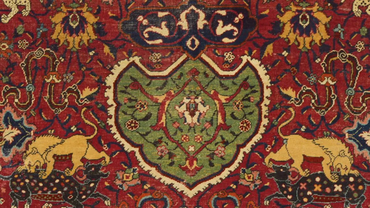 An imperial carpet from the Museum of Islamic Art in Doha