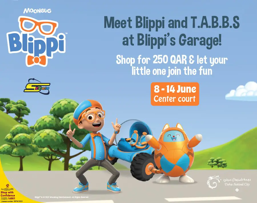 Blippi Garage Eid Al-Adha Event at Doha Festival City