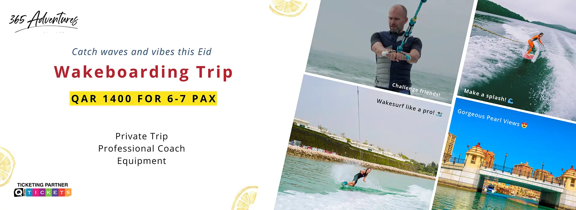 Private wakeboarding trip at The Pearl–Qatar during Eid
