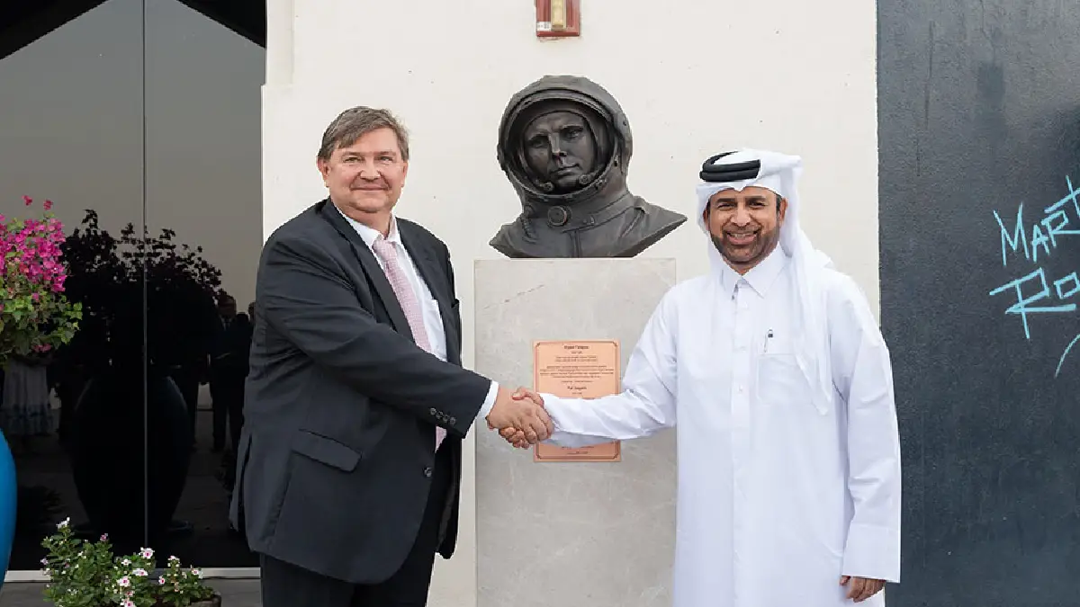 Yuri Gagarin Bust at Russian Corner Katara 2025