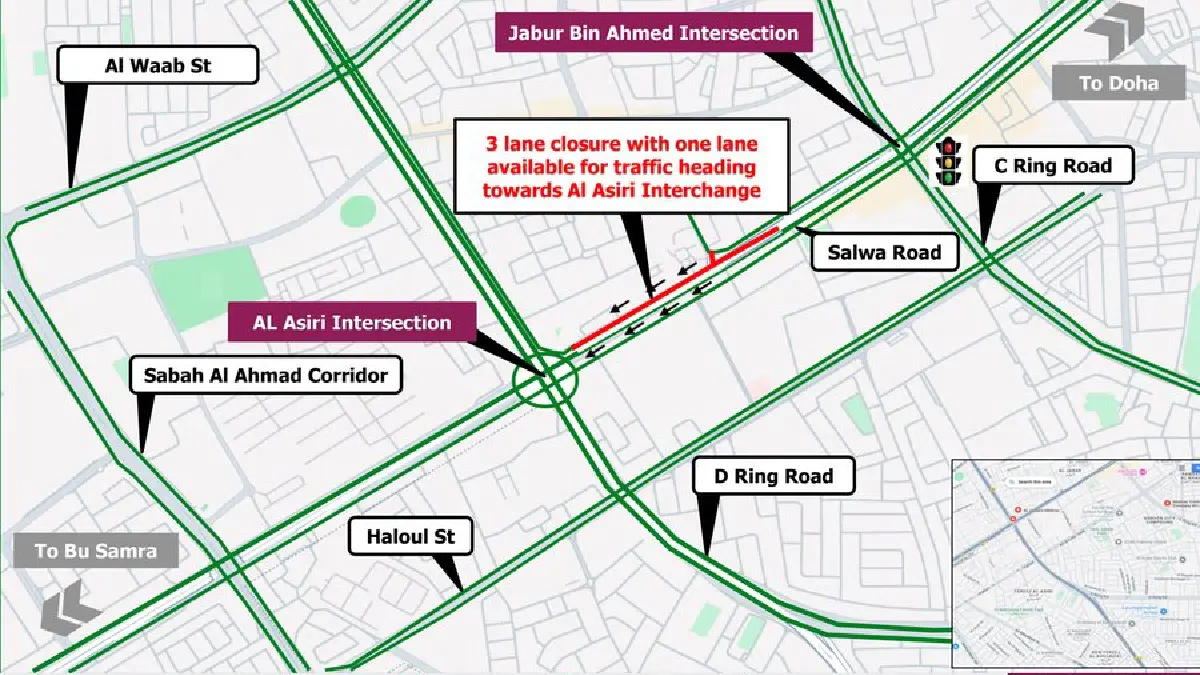 Ashghal Salwa Road Closure August 2025