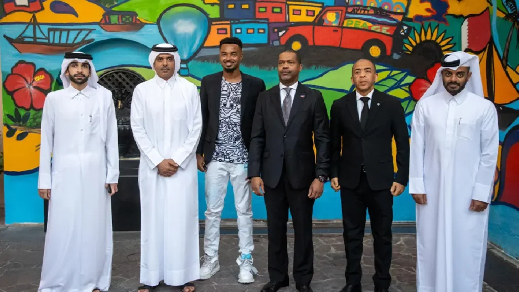 Mural “A Cultural Bridge Through Art” at Katara celebrating Haitian-Qatari cultural exchange