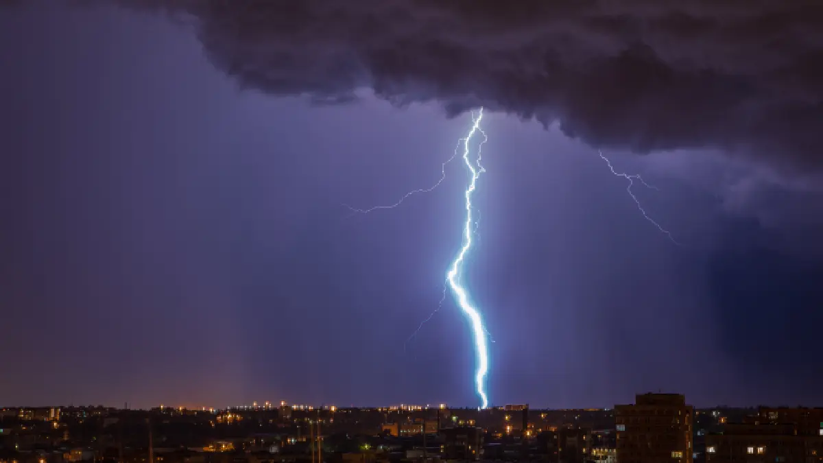 Thunder Rain and Strong Winds