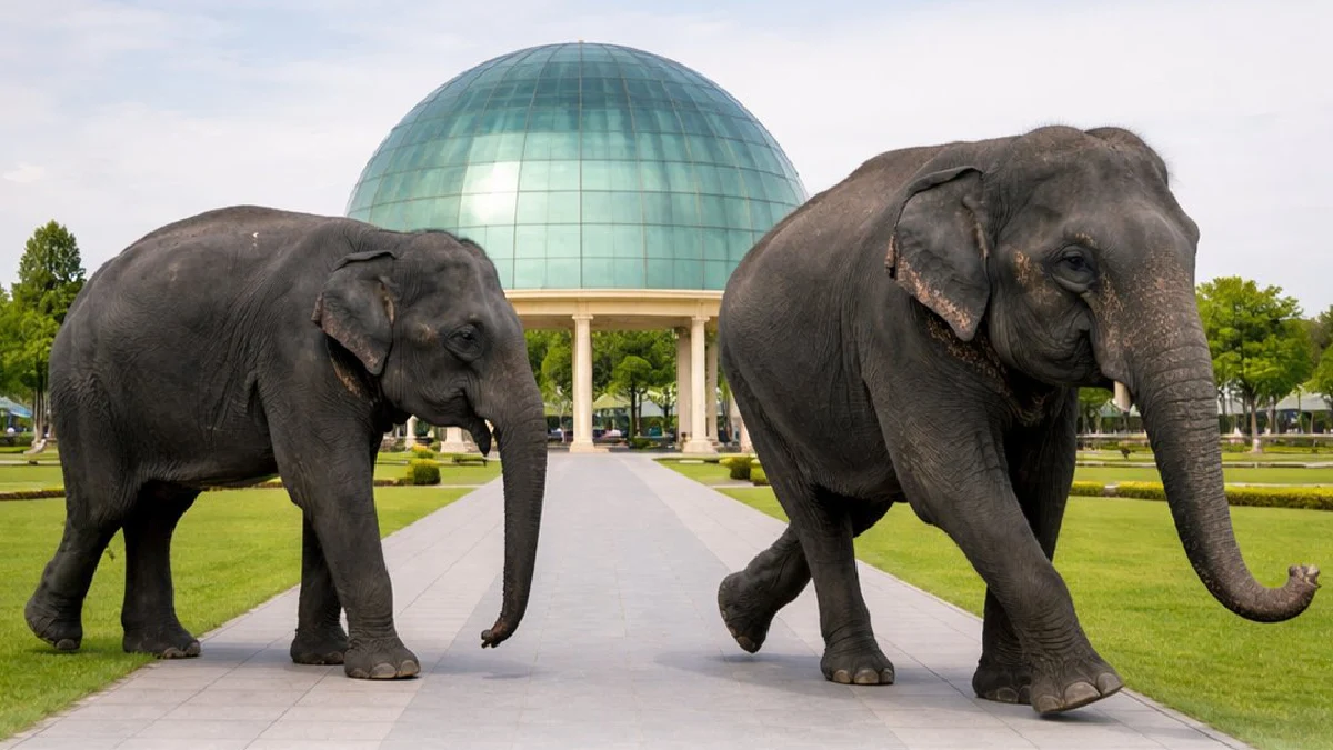 Asian Elephants Arrive at Al Khor Park