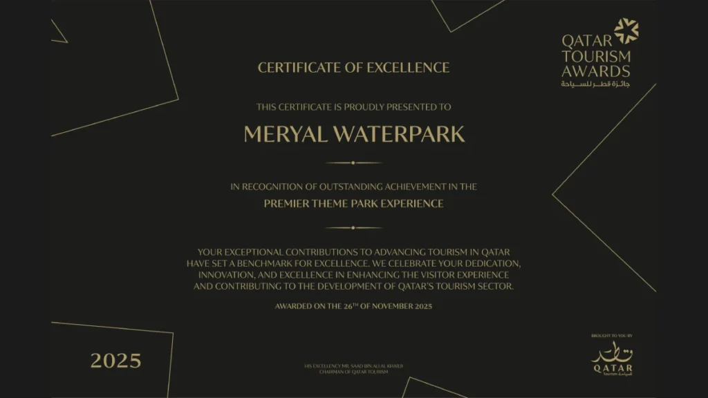 Meryal Waterpark Qatar Tourism Awards 2025