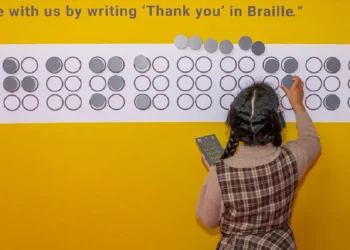 Interactive Braille Mural by Al Noor Center in Doha