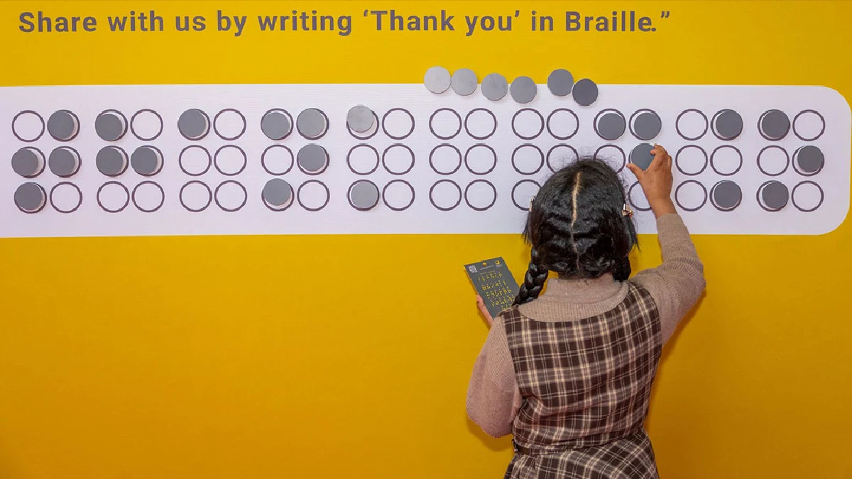Interactive Braille Mural by Al Noor Center in Doha