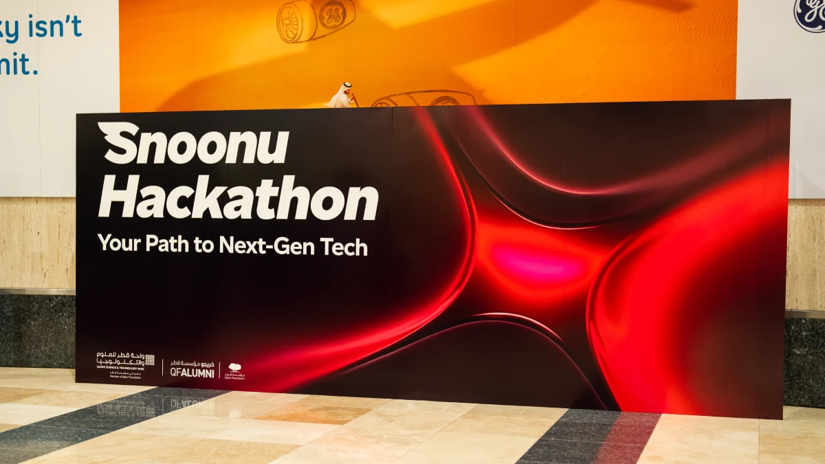 University students participating in the Snoonu Hackathon in Qatar