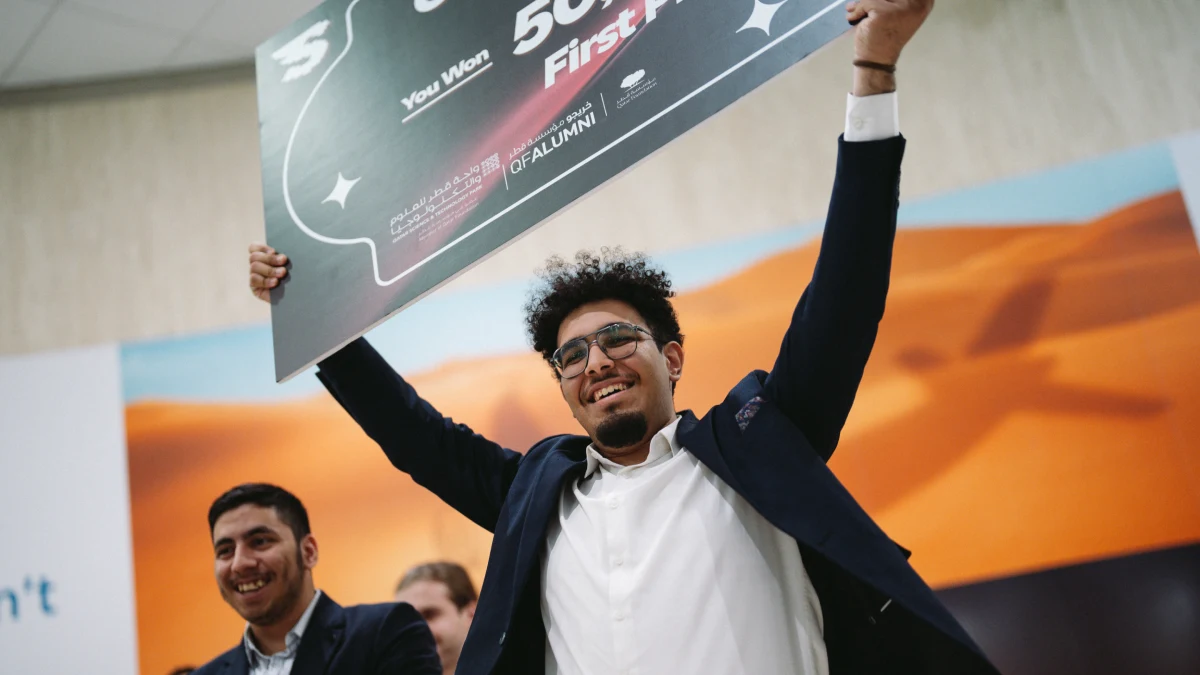 University students participating in the Snoonu Hackathon in Qatar