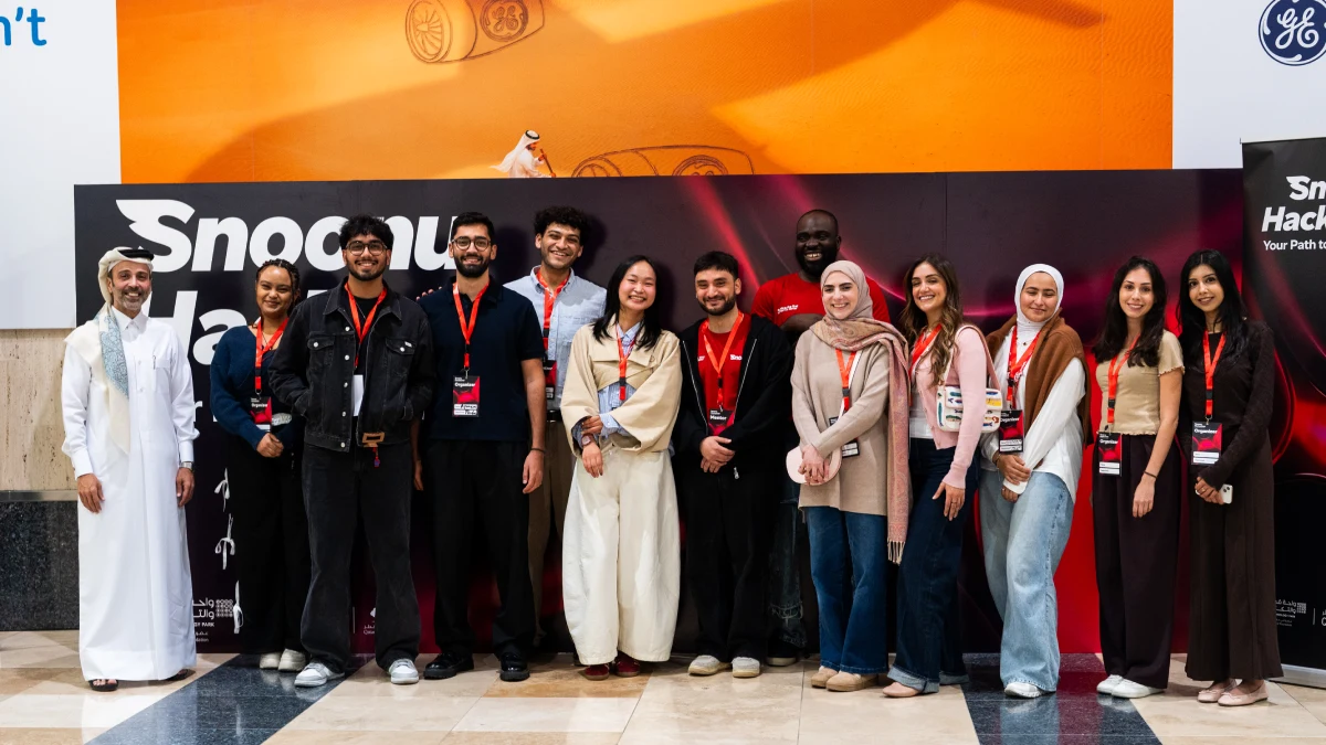 University students participating in the Snoonu Hackathon in Qatar