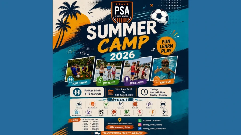 Pearling Sports Academy Summer Camp 2026