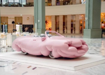 Pink Convertible Big by Erwin Wurm at Place Vendôme
