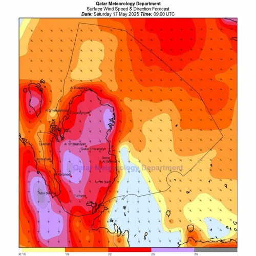 Qatar Weather - Strong Winds and Marine Warning May 2025